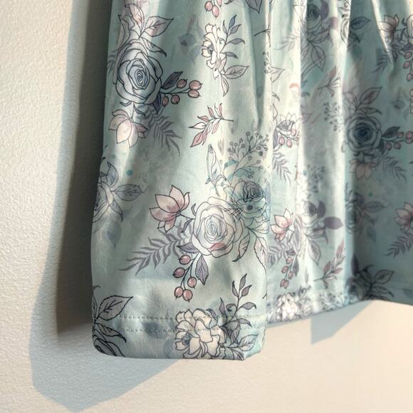 NWOT The Hair Bow Company Flutter Sleeve Floral Dress, Blue/White, Toddler 2T - Picture 5 of 6